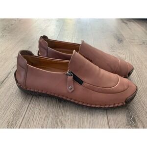 Leather Zip Loafers Hand Stitched Caoutchouc Sole Driving Travel Minimalist-48